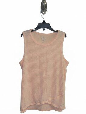Freely Girls' Tank Top Cross Over High Low Front Hem Peach Scoop Neck NEW